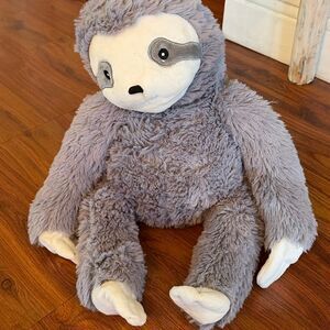 Adorable Kellytoy sloth plush with squeaker squeaking toy, medium size